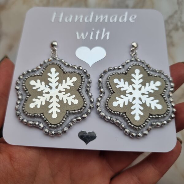 Large Snowflake Earrings - Image 2